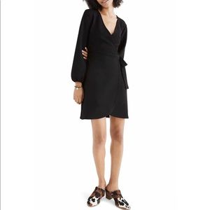 New Madewell Wrap Dress Black